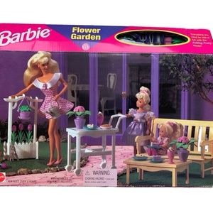 Barbie Flower Garden Playset Folding Pretty Set